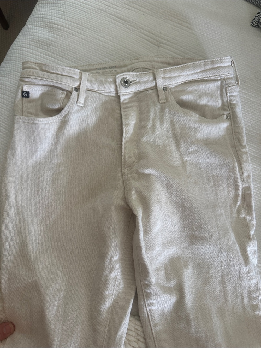 Ag Adriano Goldschmied Women's Cream Ankle Jeans